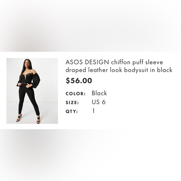 Chiffon bodysuit - Picture 3 of 3